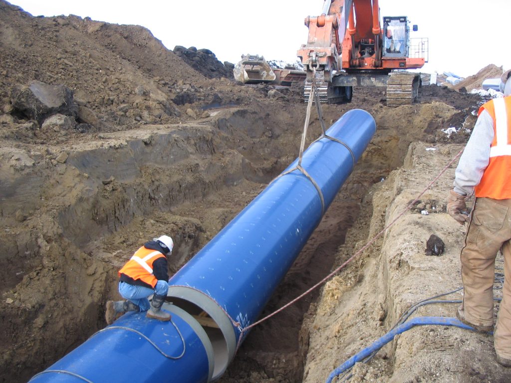 54 inch pipe on SD - Segment 7 - Lewis and Clark Regional Water System