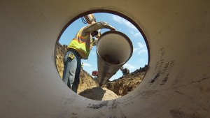 View from inside the 24 inch pipe on MN-3A